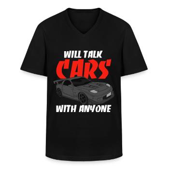 Sportauto PS Autoschrauber - Männer-T-Shirt mit V-Ausschnitt - Schwarz - Vorne - AI Model Male 178 dark (178cm)