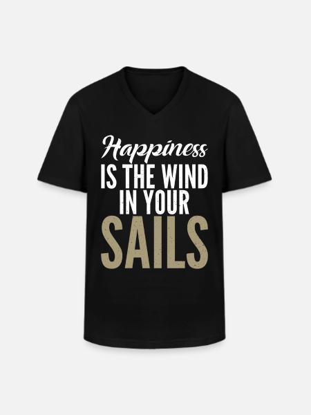 Catamaran sailing - Men's V-Neck T-Shirt - black