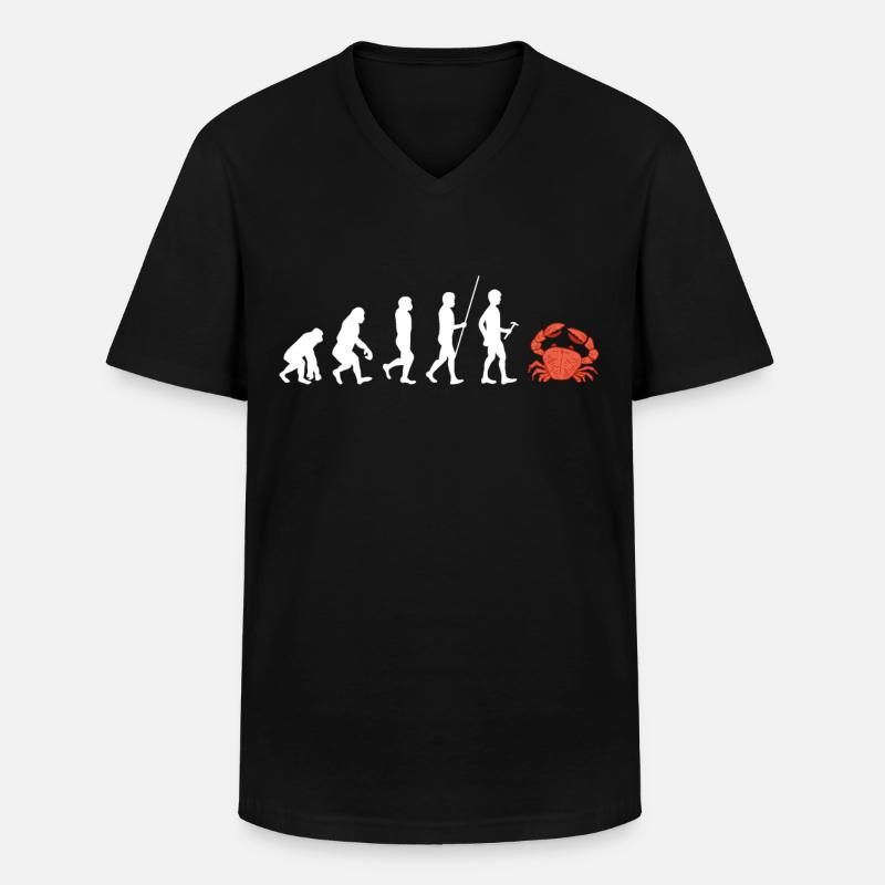 Krebs - Männer-T-Shirt mit V-Ausschnitt - Schwarz