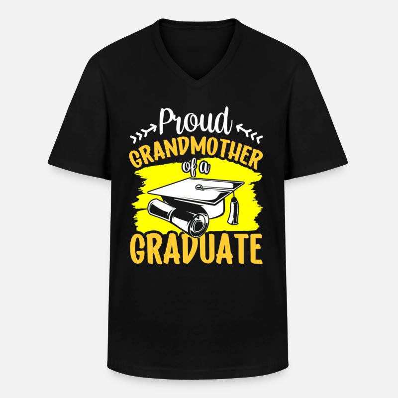 Stolze Großmutter Eines Absolventen Absolvent - Männer-T-Shirt mit V-Ausschnitt - Schwarz