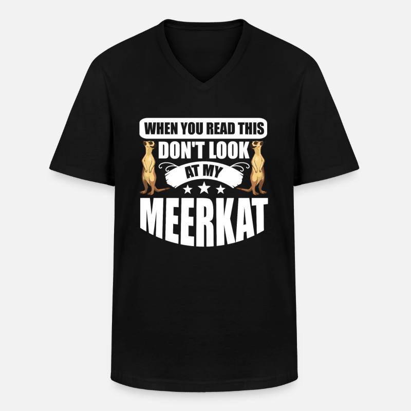 Suricate Cadeau Suricate Suricate - T-shirt col V Homme - noir