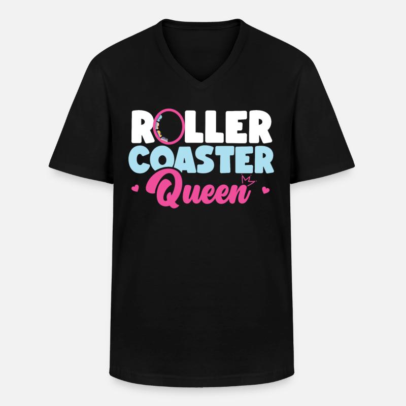 Roller Coaster Roller Coaster - Men's V-Neck T-Shirt - black