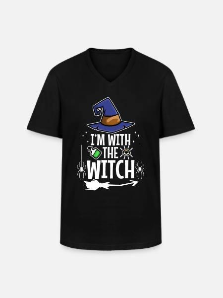 I'm With The Witch - Men's V-Neck T-Shirt - black