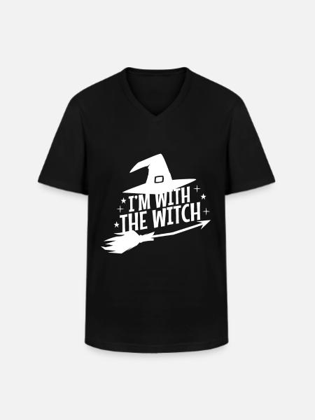 I'm With The Witch - Men's V-Neck T-Shirt - black