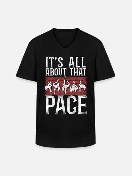 Running Runner Half Marathon - Männer-T-Shirt mit V-Ausschnitt - Schwarz