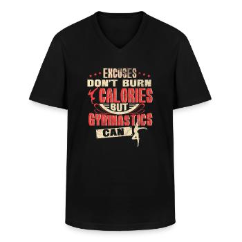 Sport Motivation Gymnastik Training Workout - Männer-T-Shirt mit V-Ausschnitt - Schwarz - Vorne - AI Model Male 178 dark (178cm)
