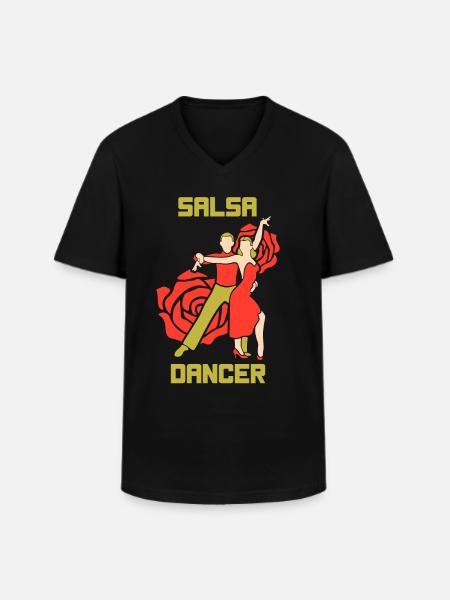 Salsa Dancer Hobby Dancing Dance - Men's V-Neck T-Shirt - black