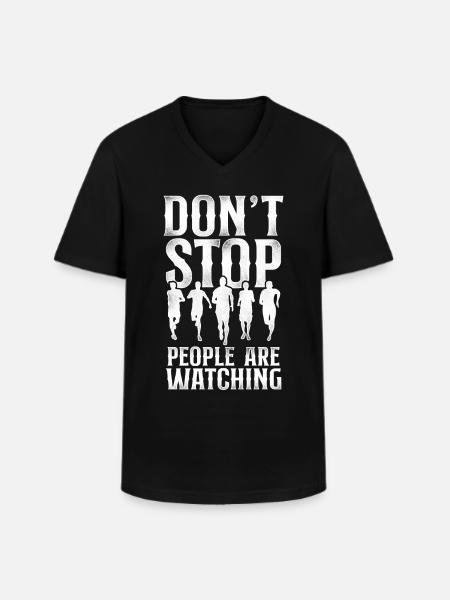 Running Runner Half Marathon - Männer-T-Shirt mit V-Ausschnitt - Schwarz