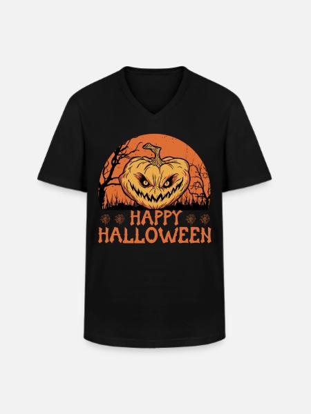 Happy Halloween - Men's V-Neck T-Shirt - black