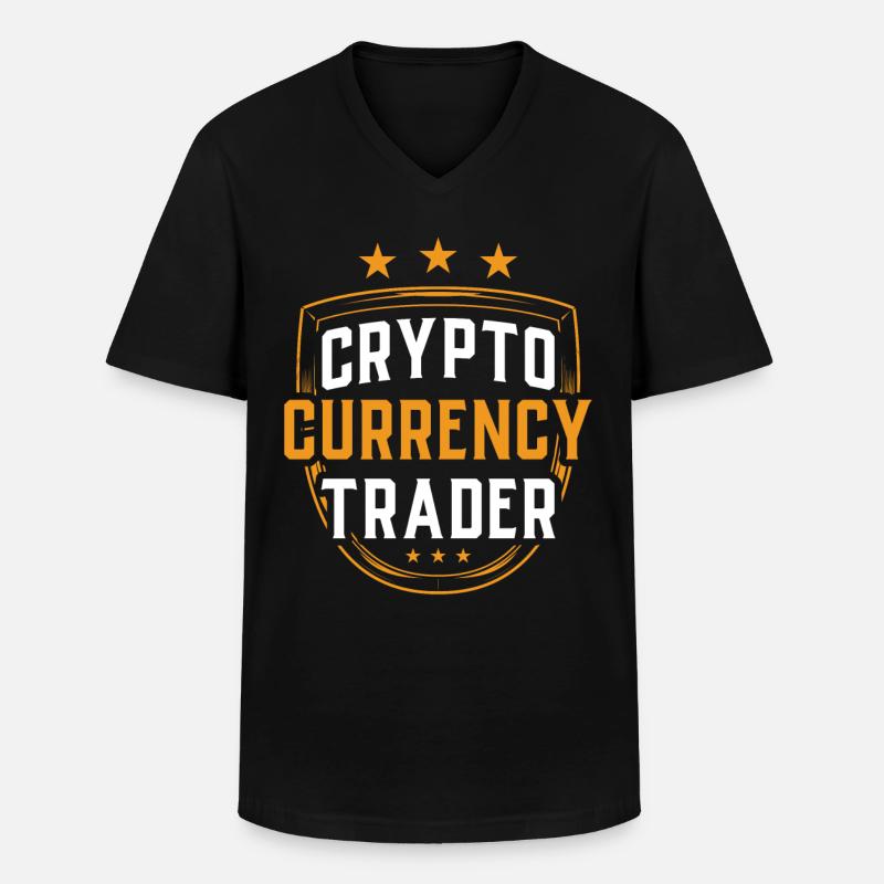 Kryptowährungs Händler Krypto Crypto Trader - Männer-T-Shirt mit V-Ausschnitt - Schwarz