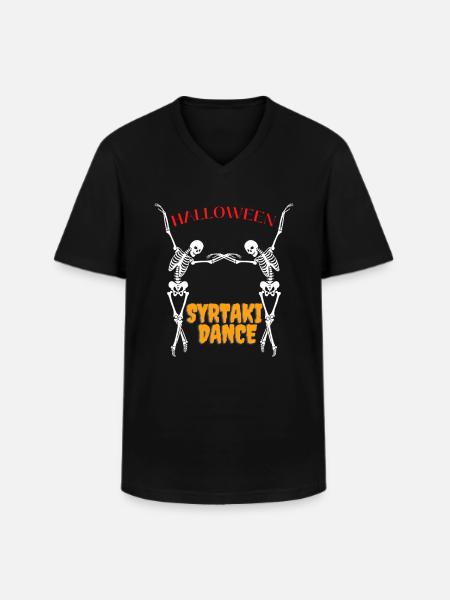 Halloween Sirtaki Dance - Men's V-Neck T-Shirt - black