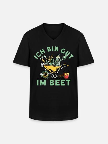 Ich Bin Gut Im Beet - Männer-T-Shirt mit V-Ausschnitt - Schwarz