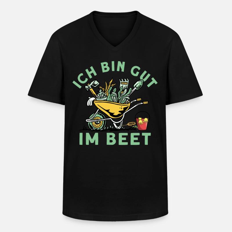 Ich Bin Gut Im Beet - Männer-T-Shirt mit V-Ausschnitt - Schwarz