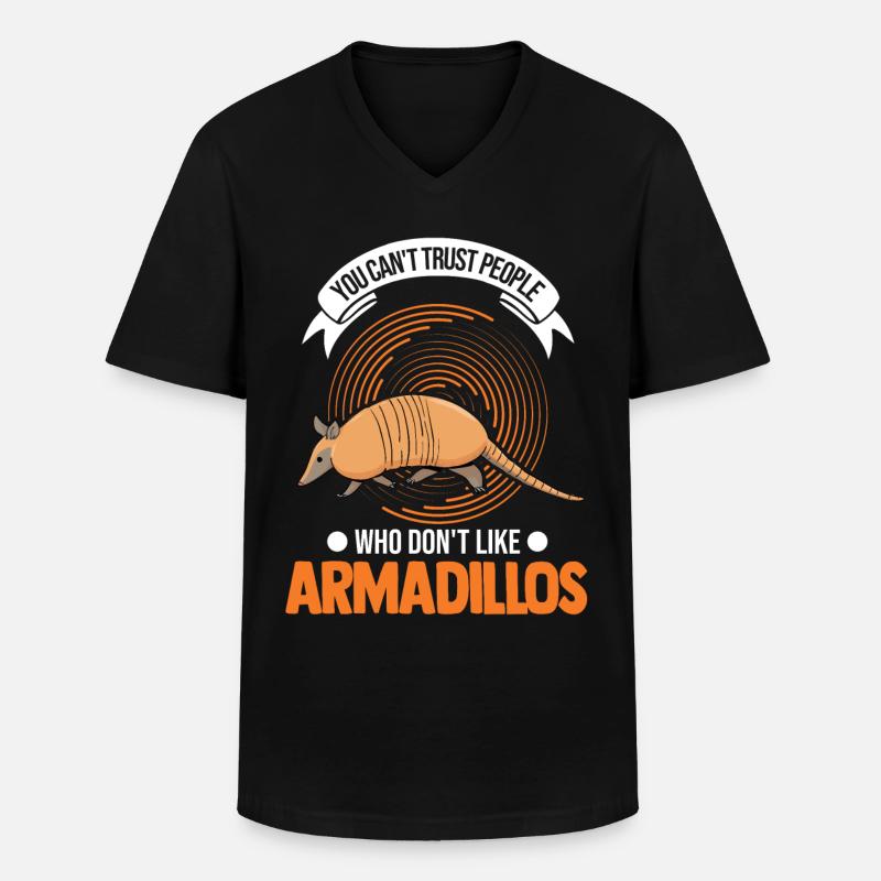 Armadillo Geschenk Gürteltier - Männer-T-Shirt mit V-Ausschnitt - Schwarz