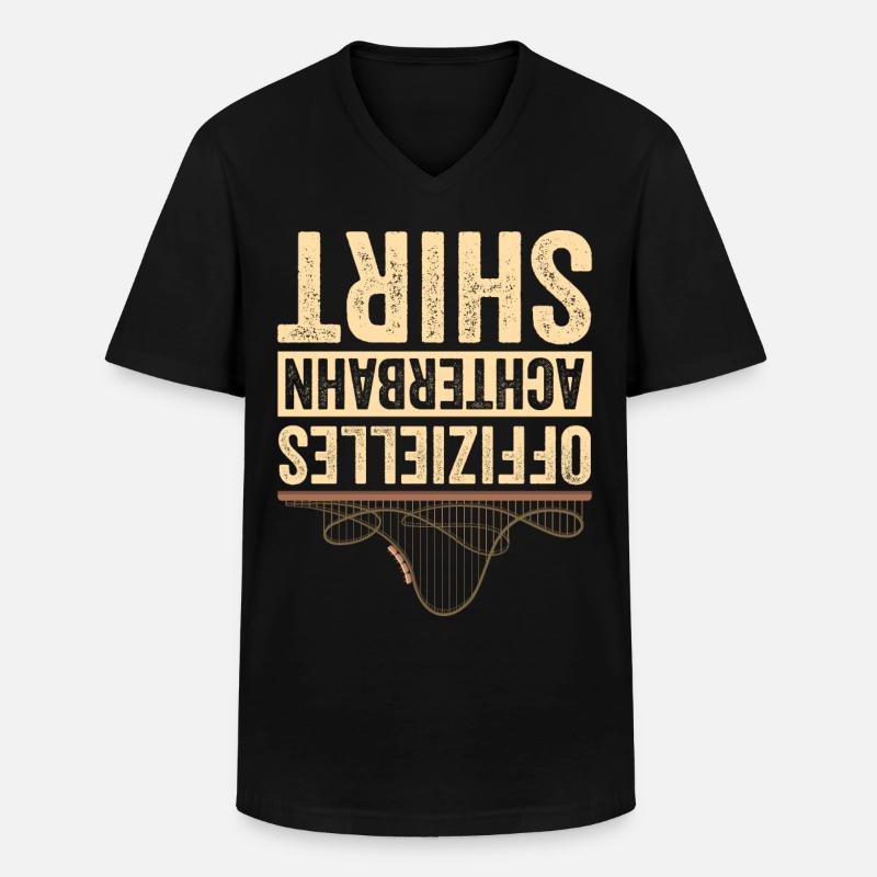 Achterbahn Freizeitpark Kirmes Vergnügungspark - Männer-T-Shirt mit V-Ausschnitt - Schwarz