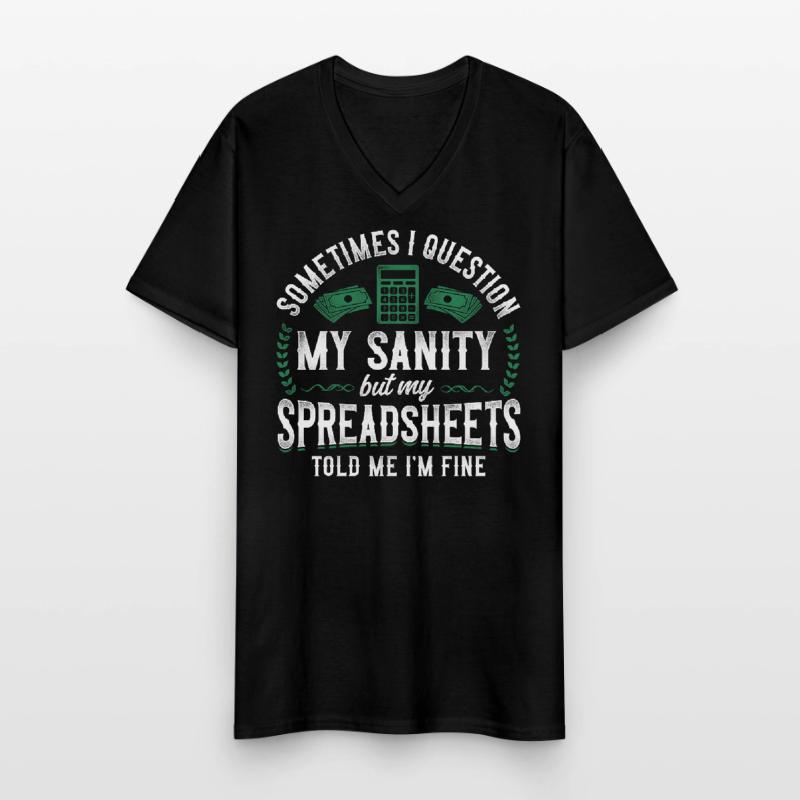 Comptable Comptable Comptable Comptabilité T-shirt col V Homme