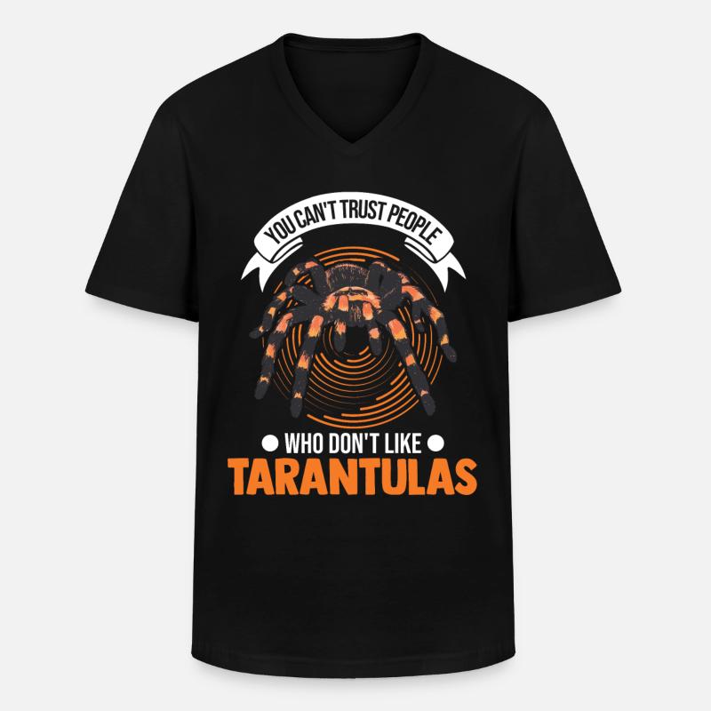 Tarantel Haustier Spinne Tarantula - Männer-T-Shirt mit V-Ausschnitt - Schwarz