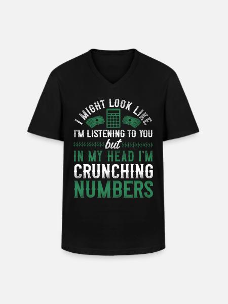 Accountant Bookkeeper Accounting - Männer-T-Shirt mit V-Ausschnitt - Schwarz
