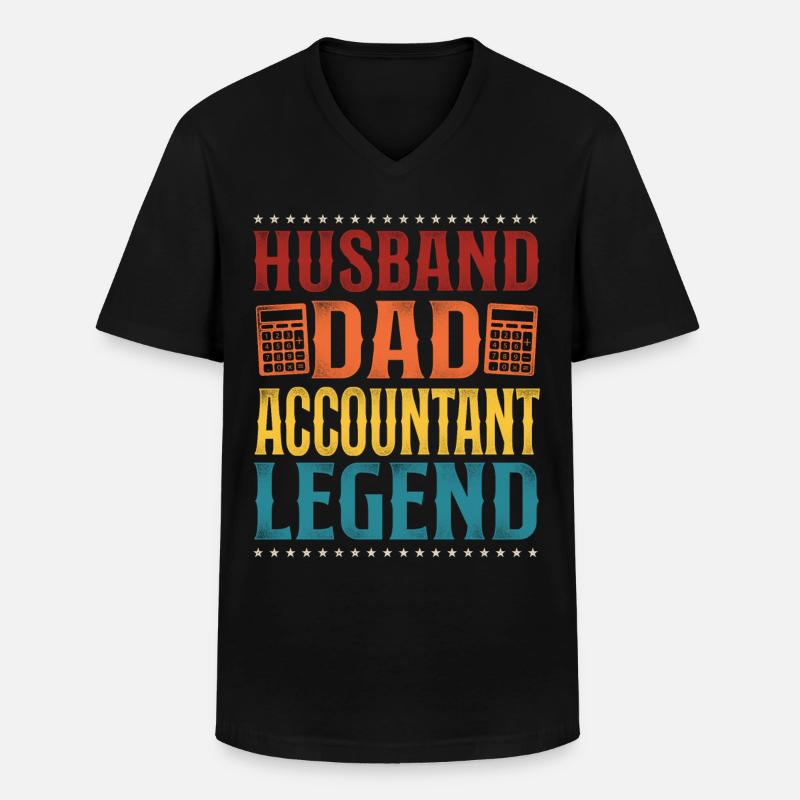 Comptable Comptable Comptable Comptabilité - T-shirt col V Homme - noir