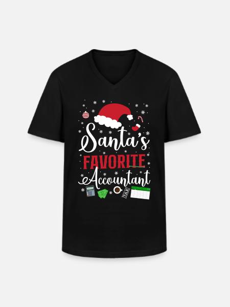 Comptable Comptable Comptable Comptabilité - T-shirt col V Homme - noir