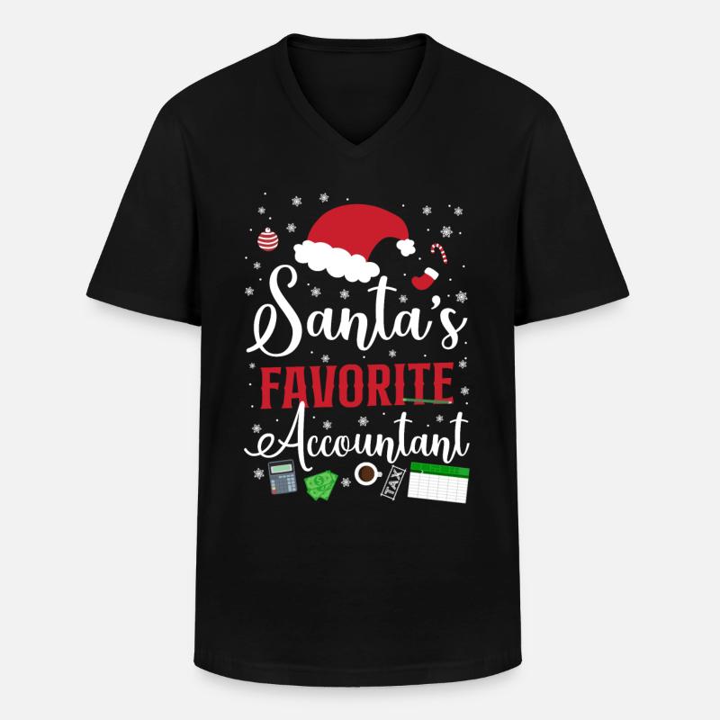 Comptable Comptable Comptable Comptabilité - T-shirt col V Homme - noir