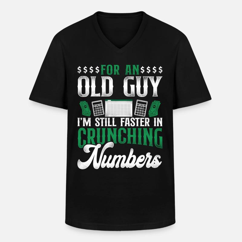 Comptable Comptable Comptable Comptabilité - T-shirt col V Homme - noir