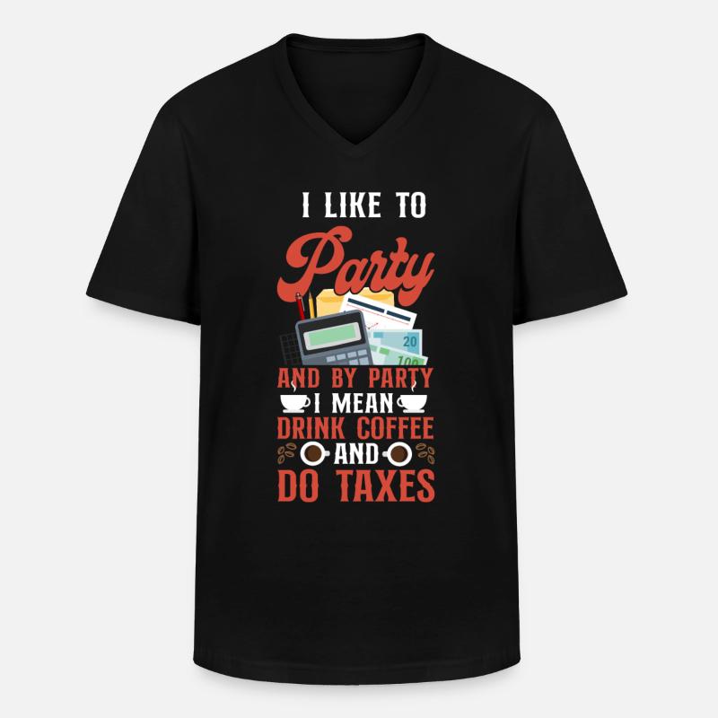 Comptable Comptable Comptable Comptabilité - T-shirt col V Homme - noir