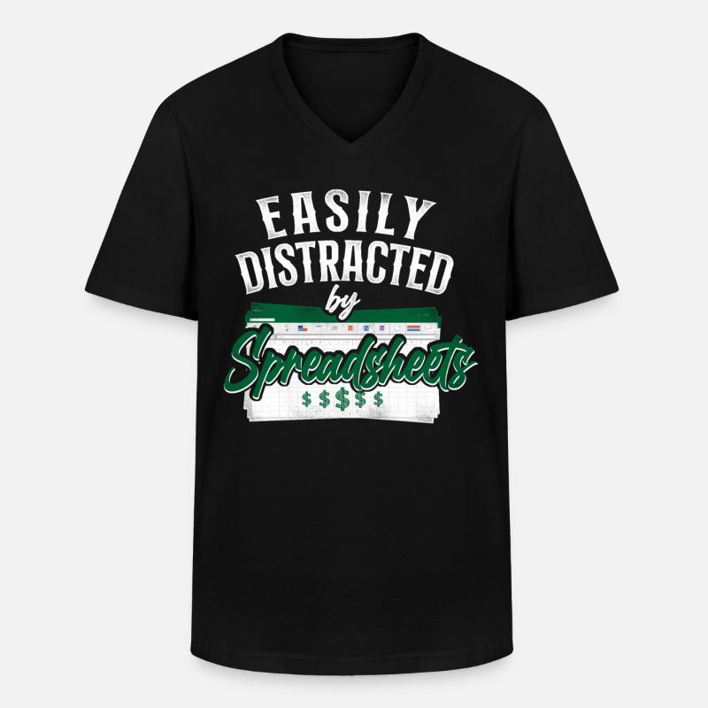 Comptable Comptable Comptable Comptabilité - T-shirt col V Homme - noir
