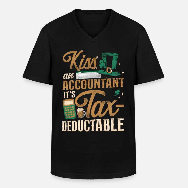 Comptable Comptable Comptable Comptabilité - T-shirt col V Homme - noir