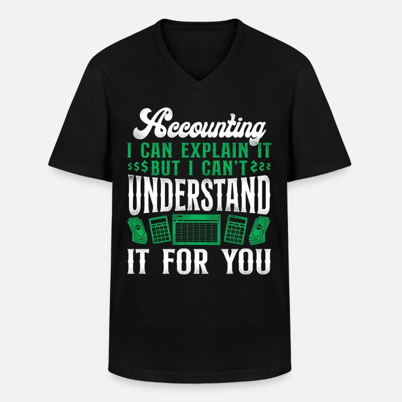 Comptable Comptable Comptable Comptabilité - T-shirt col V Homme - noir
