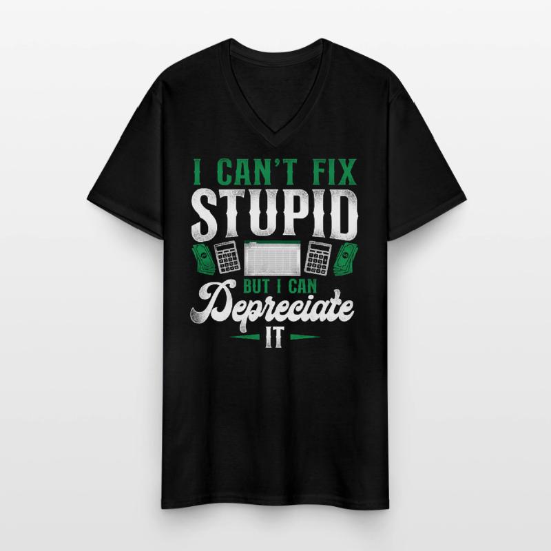 Comptable Comptable Comptable Comptabilité T-shirt col V Homme