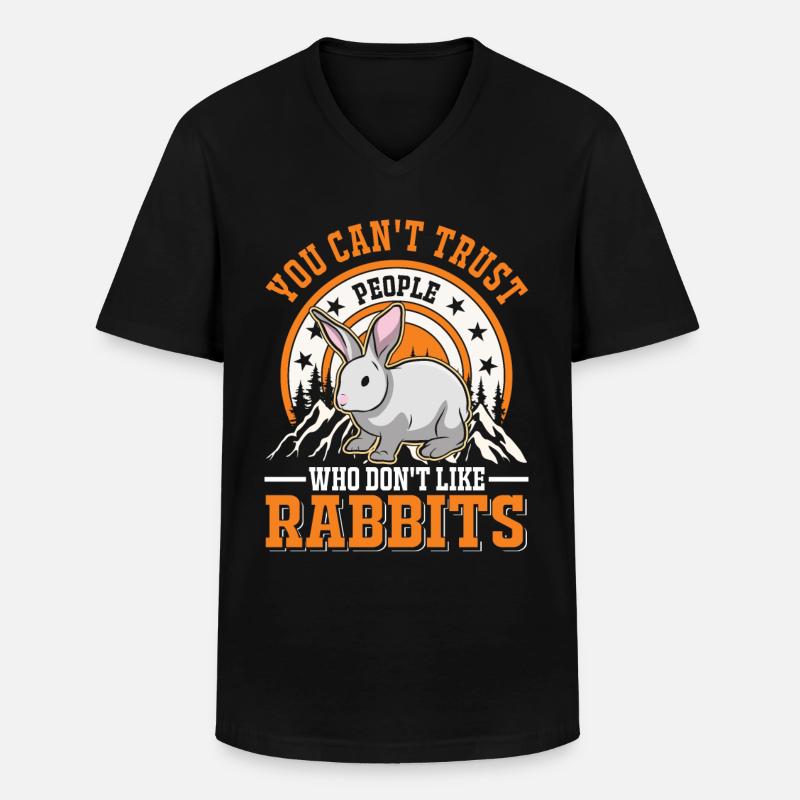 Rabbit Rabbit Rabbit Rabbit - Men's V-Neck T-Shirt - black