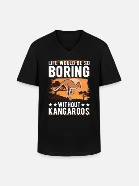 Australisches Känguru Australien Kangaroo - Männer-T-Shirt mit V-Ausschnitt - Schwarz