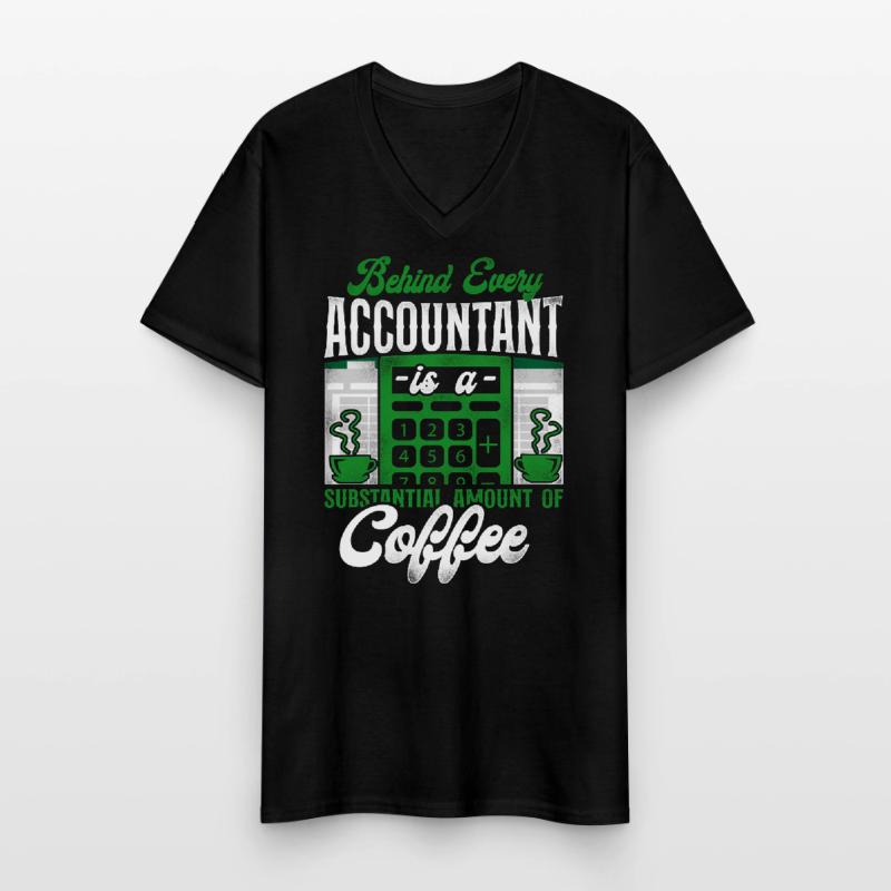 Comptable Comptable Comptable Comptabilité T-shirt col V Homme