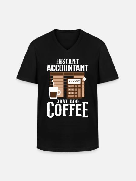 Comptable Comptable Comptable Comptabilité - T-shirt col V Homme - noir
