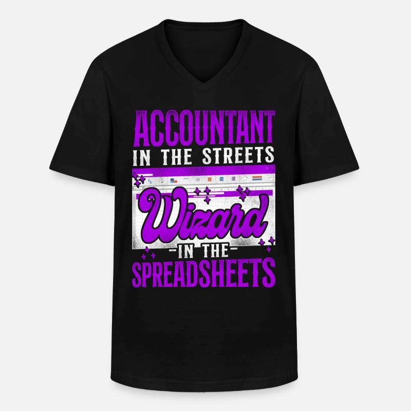 Comptable Comptable Comptable Comptabilité - T-shirt col V Homme - noir