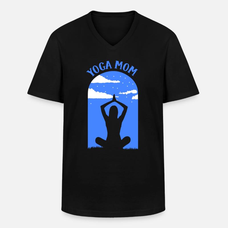 Yoga Mama Hobby Mami Mutter - Männer-T-Shirt mit V-Ausschnitt - Schwarz