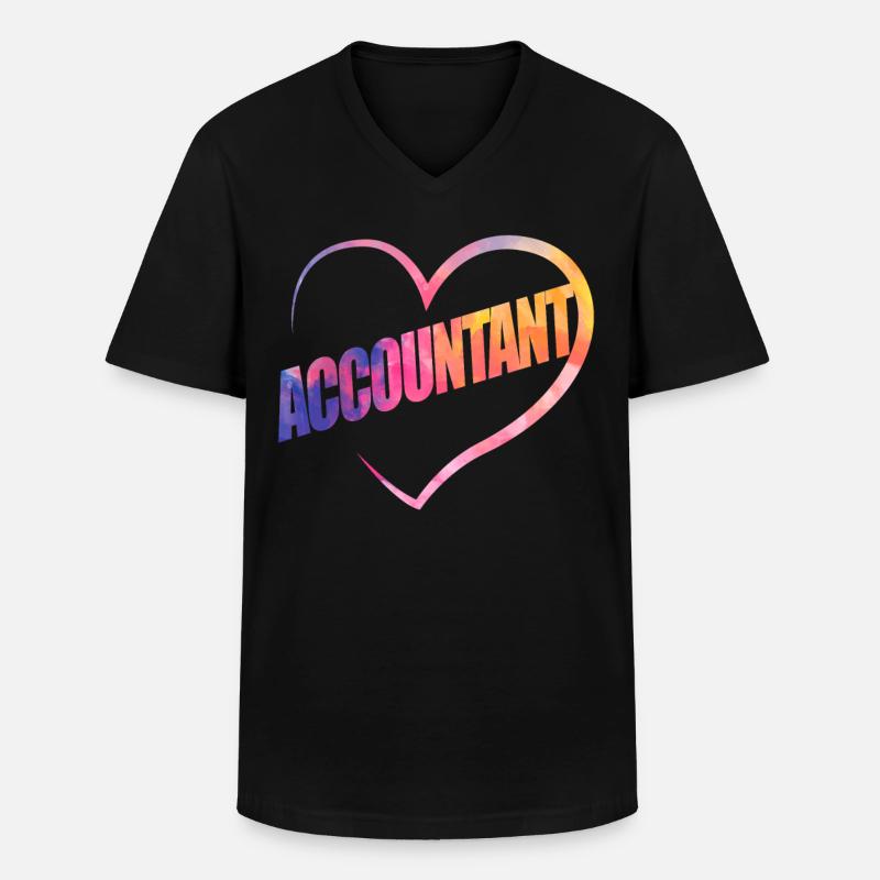 Comptable Comptable Comptable Comptabilité - T-shirt col V Homme - noir