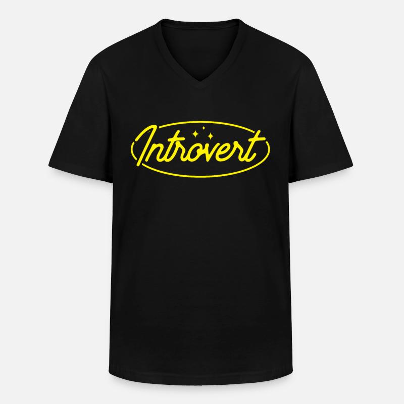 Introvertiert Introvertierter Schüchtern Sarkasmus - Männer-T-Shirt mit V-Ausschnitt - Schwarz