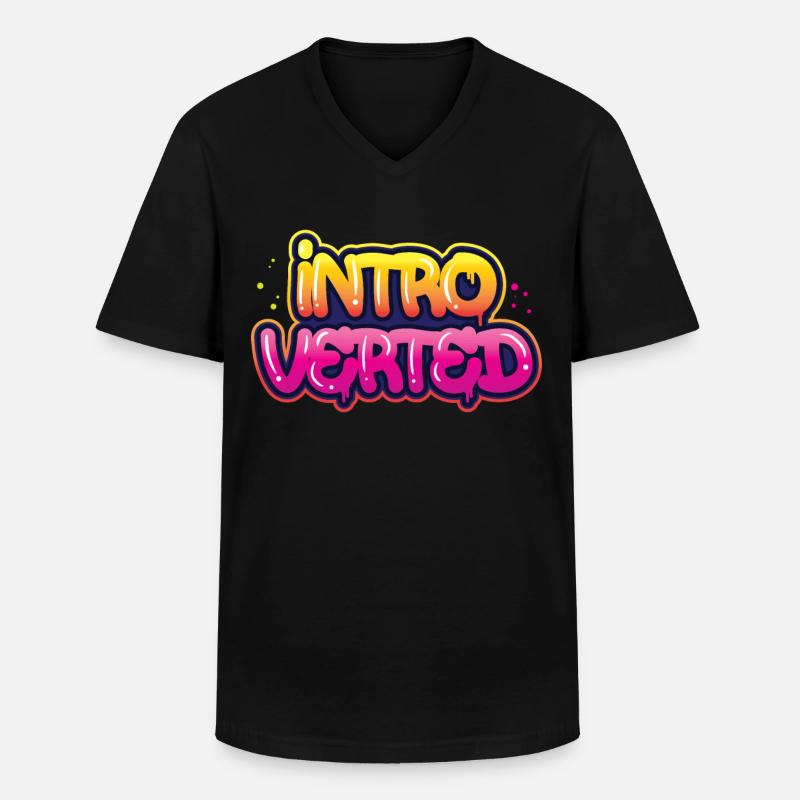 Introvertiert Introvertierter Sarkasmus Schüchtern - Männer-T-Shirt mit V-Ausschnitt - Schwarz