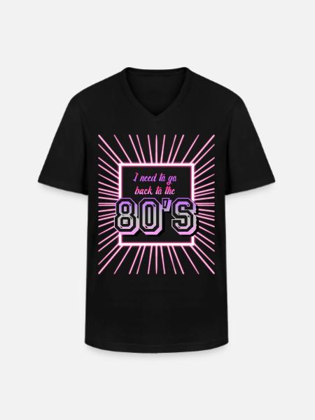 80s Disco Party 80s 1980 - Men's V-Neck T-Shirt - black