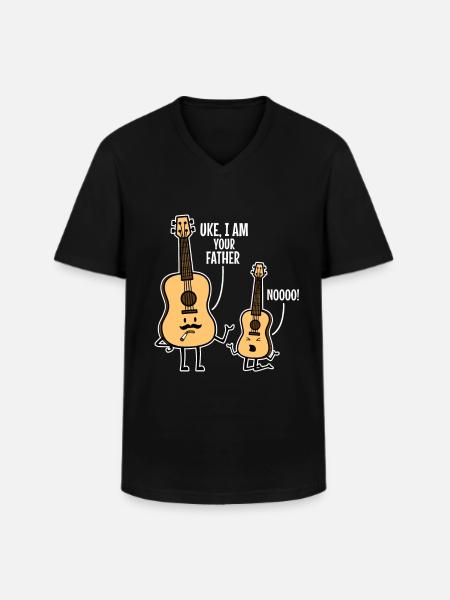 Uke i am your father - Men's V-Neck T-Shirt - black