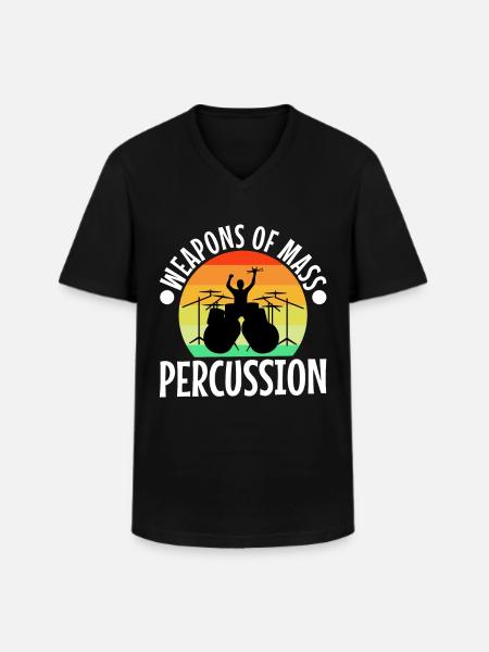 Weapons of mass percussion - Men's V-Neck T-Shirt - black