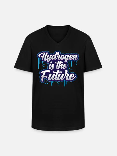 L’hydrogène est l’élément d’avenir hydrogène - T-shirt col V Homme - noir