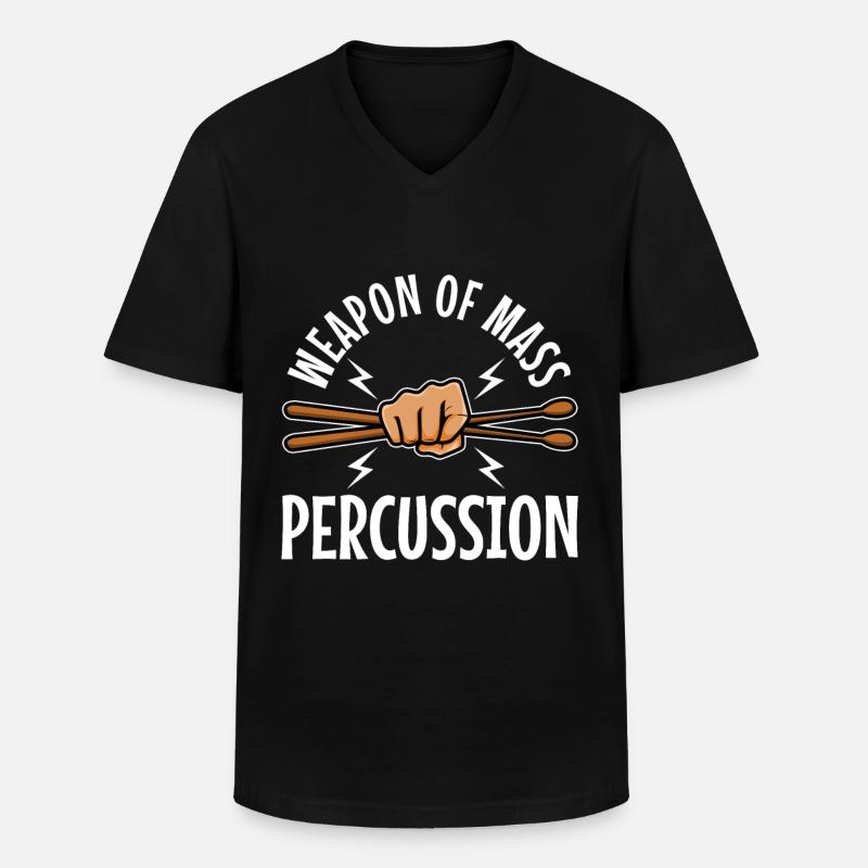 Armes de percussion de masse - T-shirt col V Homme - noir