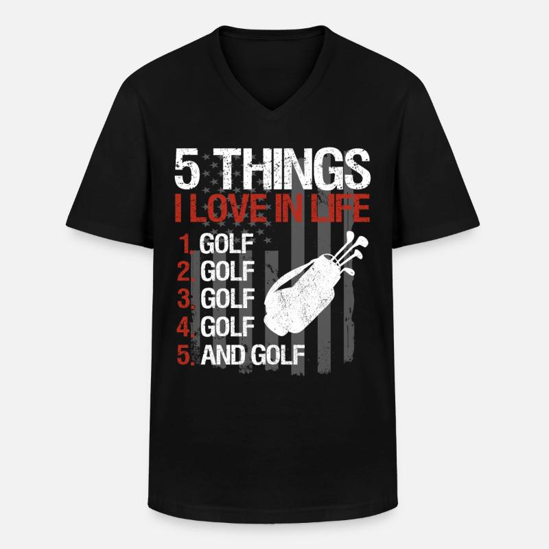 Golf Spieler Spruch Geschenkidee - Männer-T-Shirt mit V-Ausschnitt - Schwarz