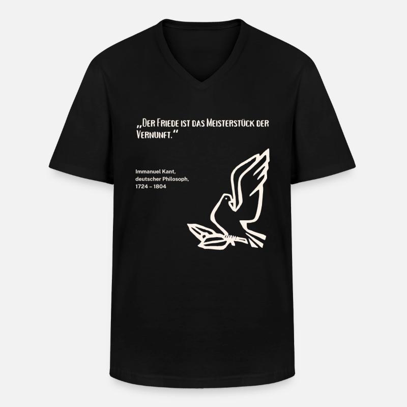 Zitat deutscher Philosoph Frieden - Männer-T-Shirt mit V-Ausschnitt - Schwarz