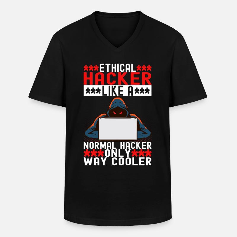 Programmer Cyber Security - Men's V-Neck T-Shirt - black