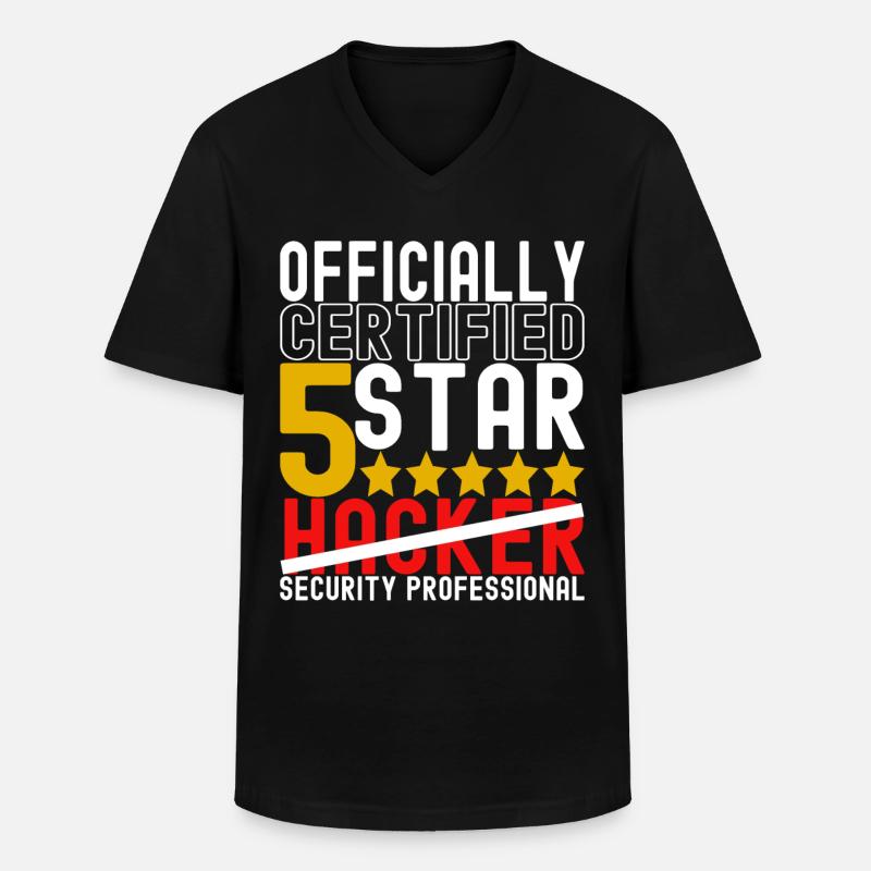 Programmer Cyber Security - Men's V-Neck T-Shirt - black