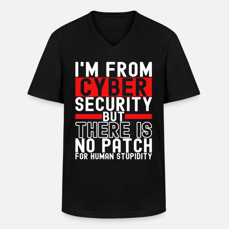 Programmer Cyber Security - Men's V-Neck T-Shirt - black